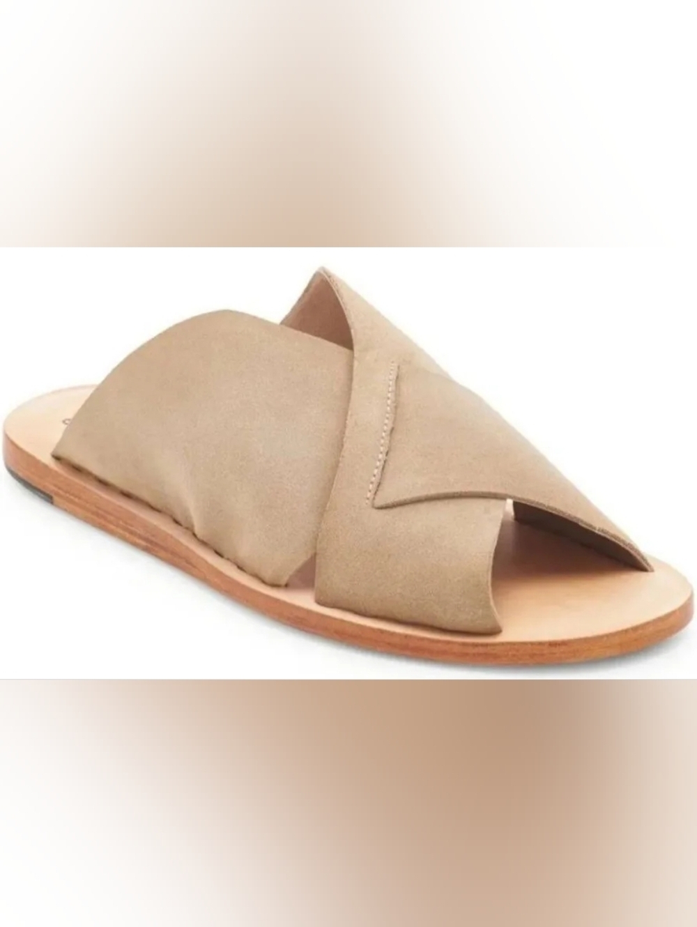 Free People Emelia Sand Suede Slide Sandal